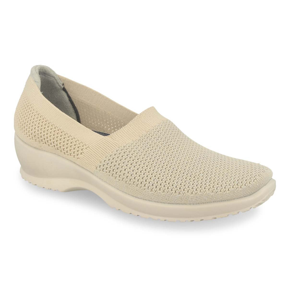 See the Stretch Mesh Slip-On Women Shoes in the colour BEIGE, available in various sizes