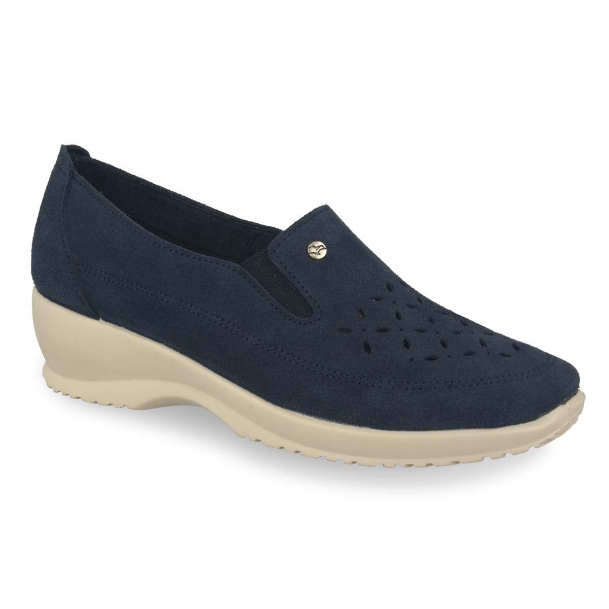 See the Black Leather Slip-On Women Shoes in the colour BLACK, available in various sizes