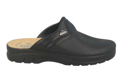 See the Black Leather Professional Men Clogs in the colour BLACK, available in various sizes