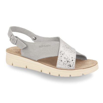 See the Leather Crossover Buckle Back Strap Women Sandals in the colour BEIGE, available in various sizes