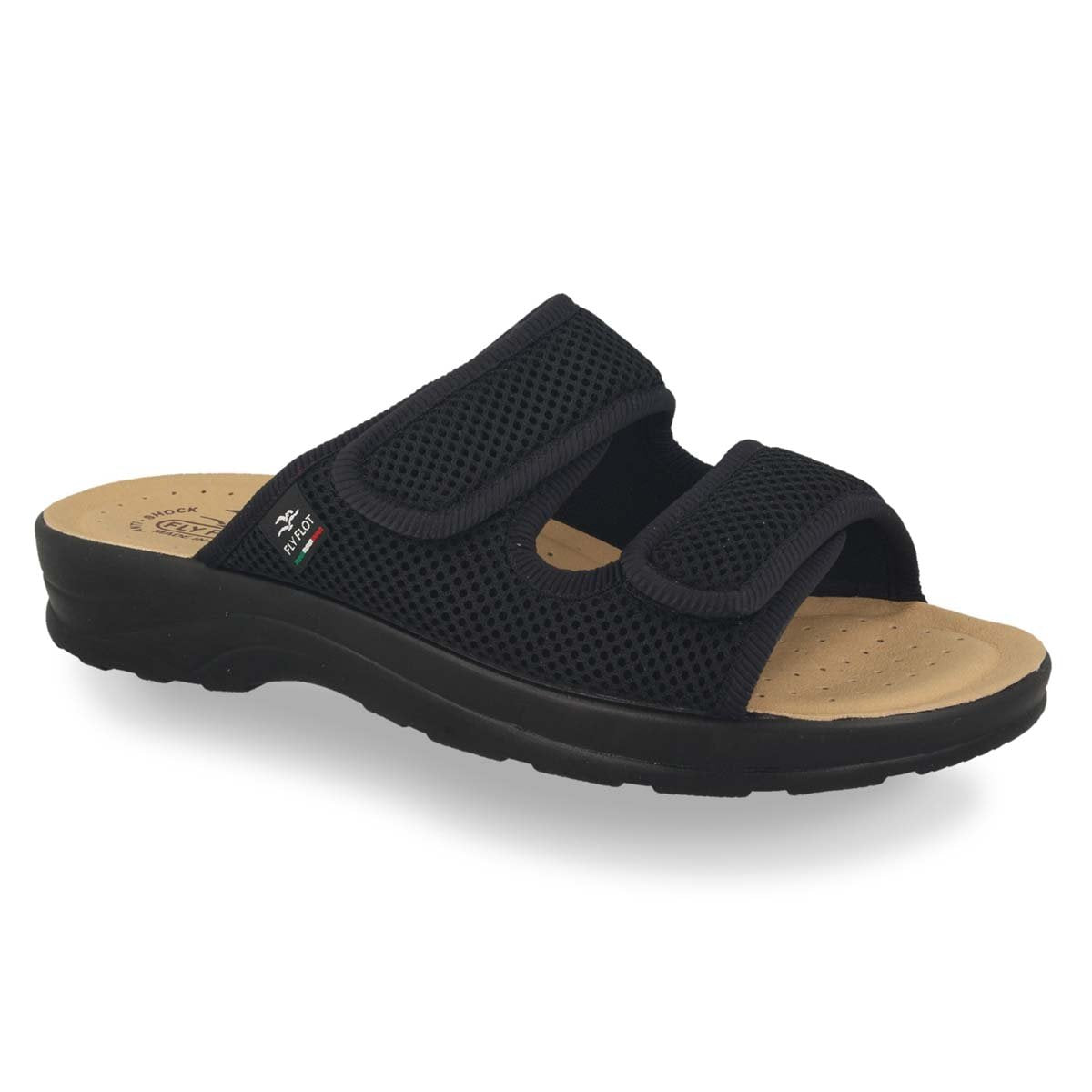 See the Velcro Double Strap Slide Men Sandals in the colour ANTHRACITE, available in various sizes